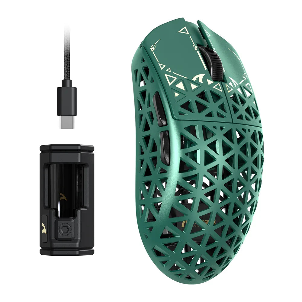 ATTACK SHARK R5 souris de jeu sans fil 8K Ultra fibre de carbone 39g SUPERLIGHT, capteur de jeu PixArt PAW3950MAX, Pol sans fil 8000Hz