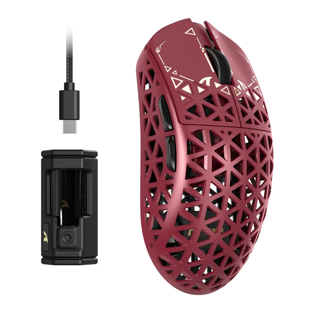ATTACK SHARK R5 souris de jeu sans fil 8K Ultra fibre de carbone 39g SUPERLIGHT, capteur de jeu PixArt PAW3950MAX, Pol sans fil 8000Hz