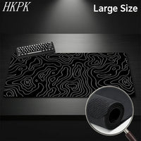 Tapis de Souris Gaming XXL Noir & Blanc – Design Abstrait Liquid Strata
